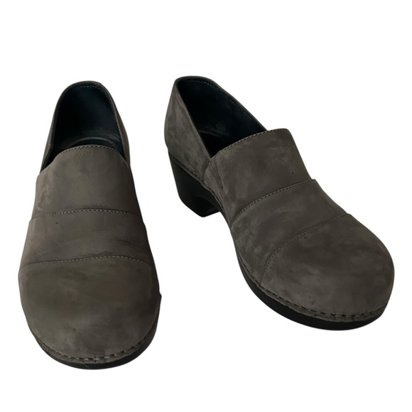 DANSKO TENLEY SABLE GREY SUEDE SLIP ON CLOGS SIZE 40 - Picture 2 of 14
